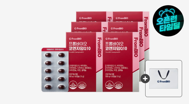 코엔자임Q10 항산화 혈압건강 높은혈압감소 30캡슐x6박스/6개월분 (+쇼핑백)