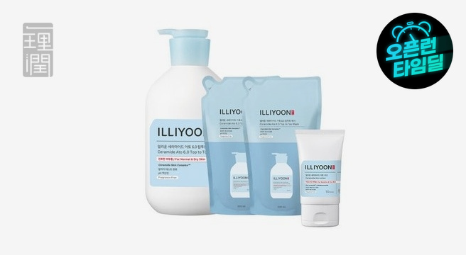 (9% 결제할인) 일리윤 세라마이드아토6.0탑투토워시 1000ml+리필 500ml 2개 +아토 로션 50ml 1개 증정