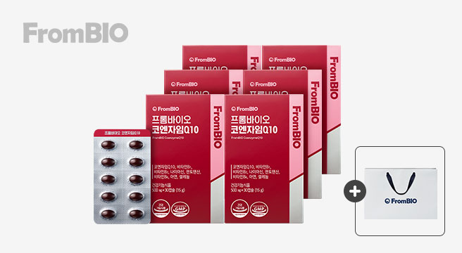 코엔자임Q10 항산화 혈압건강 높은혈압감소 30캡슐x6박스/6개월분 (+쇼핑백)
