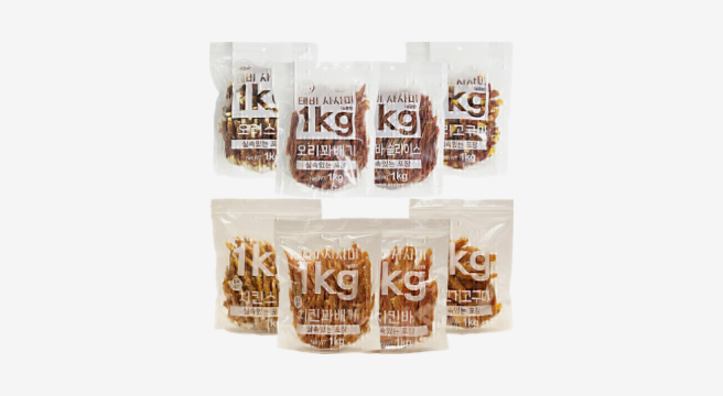 테비 사사미 1kg 4종 강아지간식