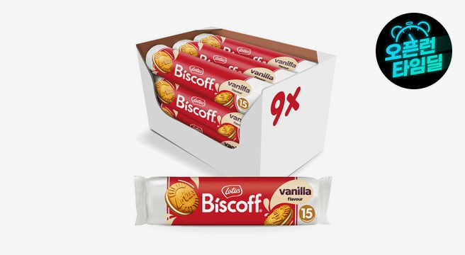 로투스 비스코프 샌드 바닐라 150g x 9개 커피과자 스낵 산도 - G마켓 가격 15,120원