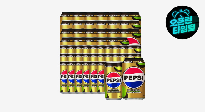 펩시제로라임 제로카페인 210ml 30캔+ 355ml 24캔 펩시/콜라/제로카페인 - G마켓 가격 25,900원
