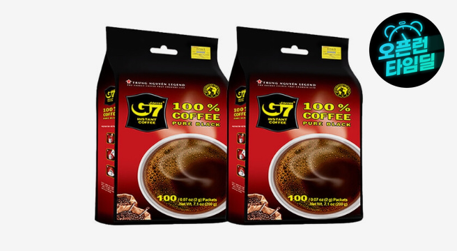 G7 베트남 블랙커피 2g x 200개입 스틱커피 인스턴트 베트남커피 - G마켓 가격 28,520원