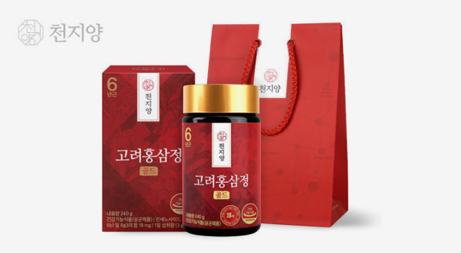 천지양 6년근 고려홍삼정 골드 240g  1개 - G마켓 가격 138,000원