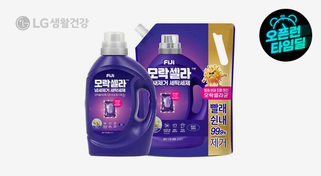 피지 모락셀라 액체세제 코튼향 용기 2.1L + 리필 2.3L - G마켓 가격 28,900원