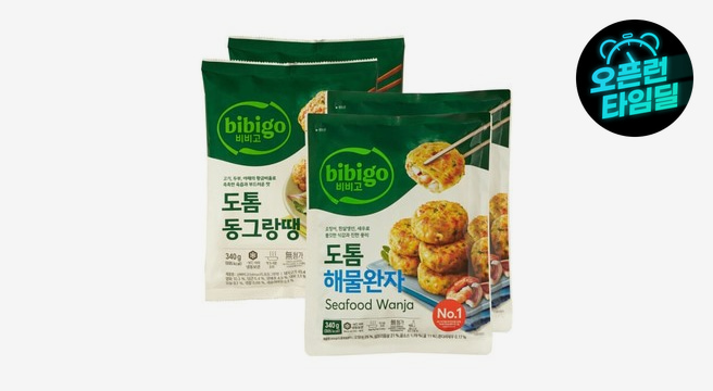 (플래시딜)비비고 도톰동그랑땡 340g 2개 + 도톰 해물완자 340g 2개 - G마켓 가격 16,900원